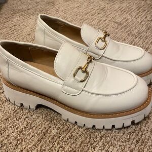 Platform Loafers for Women Chunky Heel Lug Sole Loafers: Size 9